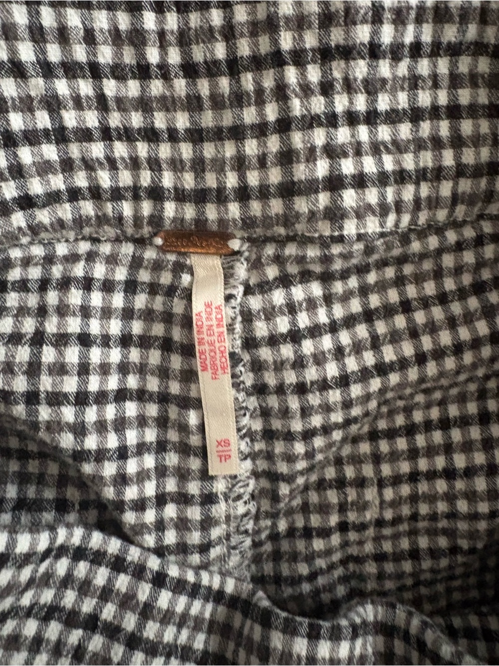 Free People Black & White Houndstooth Cropped Pants - Picture 7 of 7